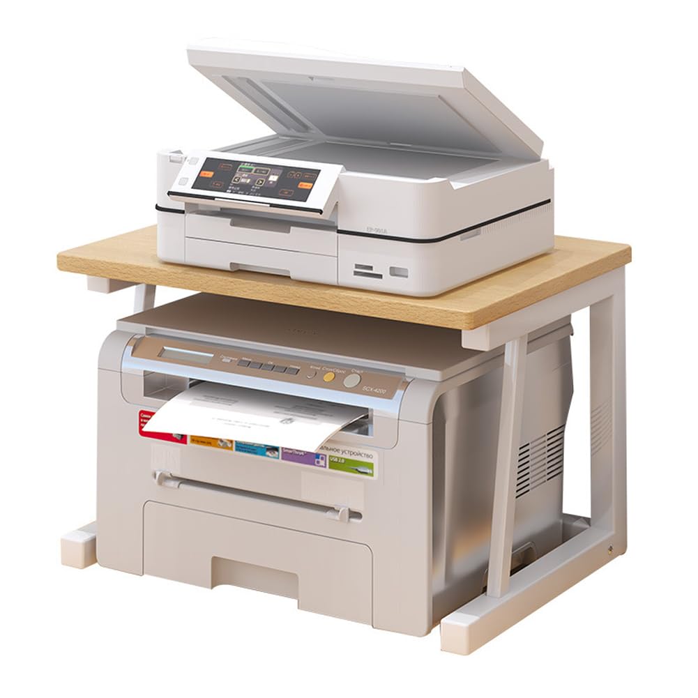 Commercial Book Printing Machines - 2-stöckiges Holz-Druckerregal für den Schreibtisch, robustes,
