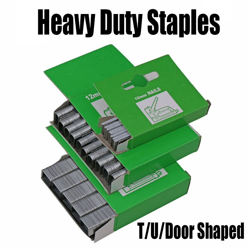 Stapler Heavy Duty - T/U/Tür-förmige Hochleistungs-Klammern Holzbearbeitungsnägel für Innendekoration/Holzverarbeitung/Fixierung von