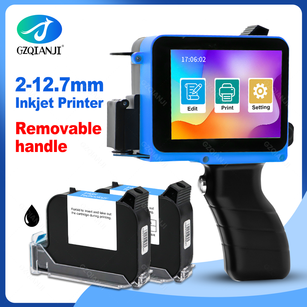 Commercial Fabric Printing Machine - 12,7 mm Etiketten-Tintenstrahldrucker, Handdrucker, 600 dpi,